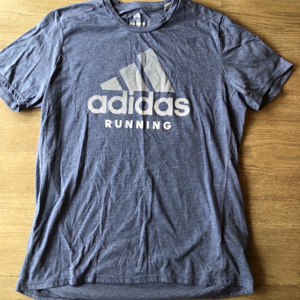 Adidas mens blue running T-shirt